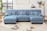 CLOUDIES 134" 3 Seater Sofa with 2 Ottomans