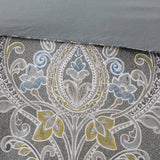 Grey Boho Damask 6-Piece Comforter/5-Piece Duvet Set