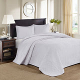 Antimicrobial Cottage Embroidered 3-Piece Bedspread Set