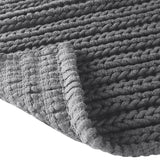 Cotton Chenille Stitch Bath Rug, Dark Grey