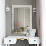 Adoree V Grooved Vanity Mirror