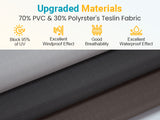 Solar Crank Outdoor Roller Shade with Teslin, No Cassette