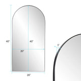 Van Buren Brushed Black Arched Mirror