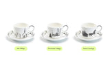 Santa Carriage Bone China Tea Cup & Saucer, 8oz