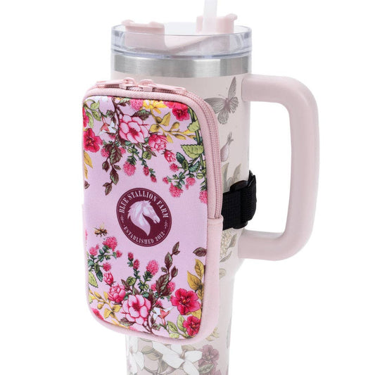 Blue Stallion Floral Bouquet Tumbler Pouch