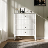 Elegant 5-Drawer Dresser Antique White For Bedroom
