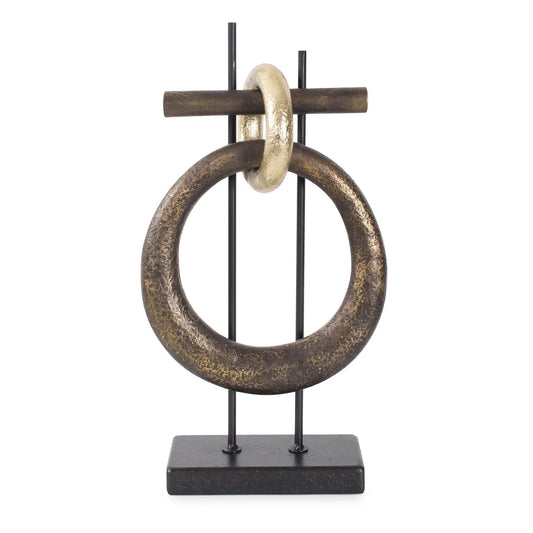 Boquin Circle Sculpture in Polyresin