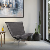 Puff Chair Cover & Cushion Pana Charcoal/Natural