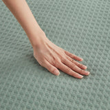 Waffle Weave Textured Duvet Cover Set, Sage Green