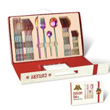 24pcs Stainless Steel Cutlery Set Gift Box