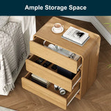 Modern Storage 3-Drawer Nightstand For Bedroom, Nursery, Liv