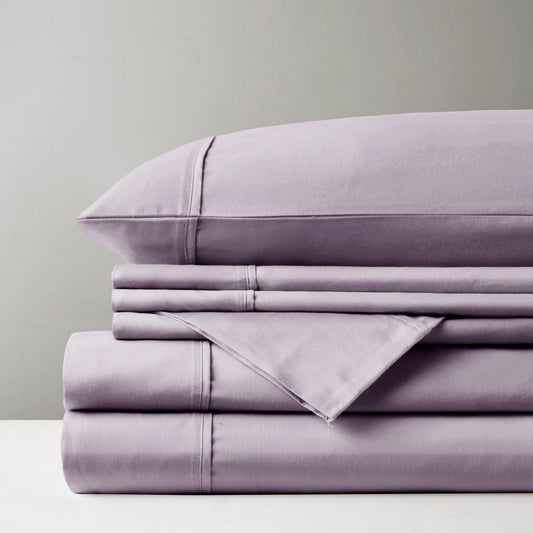 Cotton-Blend Sateen 800TC 6-Piece Sheet Set, Purple