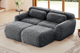 MELLOW 80" Loveseat with 2 Ottomans