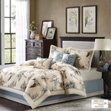 Garden Study Cotton Twill Comforter Set, Khaki