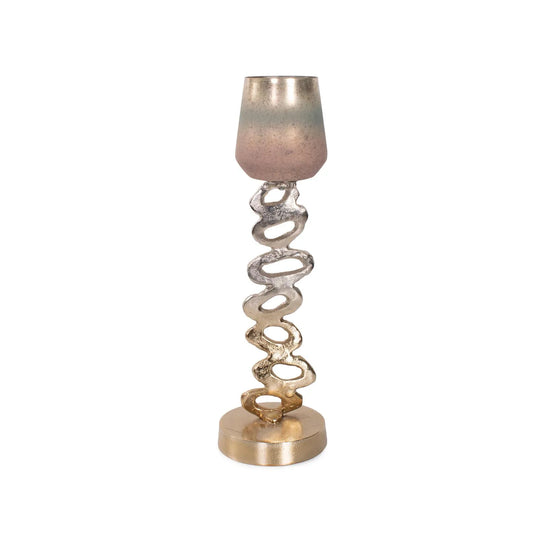 Teresina Gold Ombre Candleholder- Short