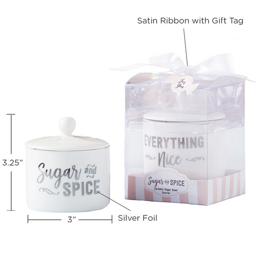 Sugar Spice Ceramic Sugar Bowl Baby Shower Favor