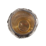 Arctic Glacier Glass Pillar Holder with Aluminum Molten Top Tall