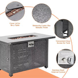 Wholesale 41.7" 50,000 BTU Propane Fire Pit Table with Lid & Cover