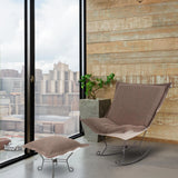 Scroll Puff Chair Cover & Cushion- Barbet Chocolate/Natural