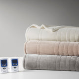 App-Enabled Heated Blanket with Alexa/Google Home, Taupe