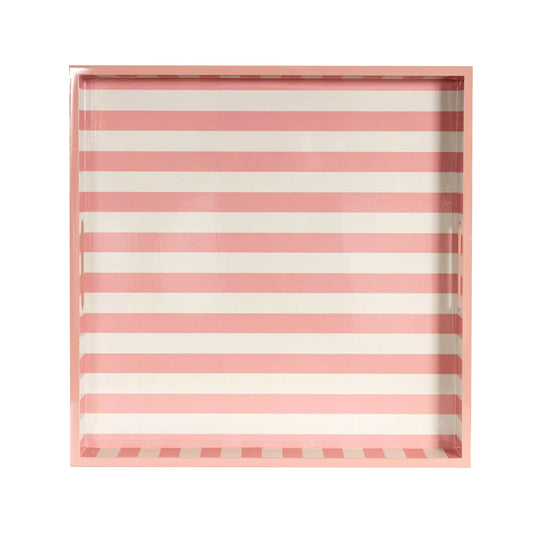 Soho Pink Stripe Tray