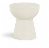 Avaya - Concrete And Fiberglass Indoor / Outdoor End Table - Cream