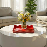 Spangle Scalloped Tray Rust