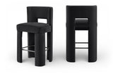 Zuno - Velvet Performance Fabric Upholstered Bar Stool (Set of 2)