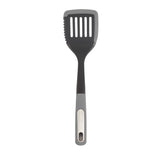 Silicone Scratch and Heat Resistance Edge Slotted Turner, Grey