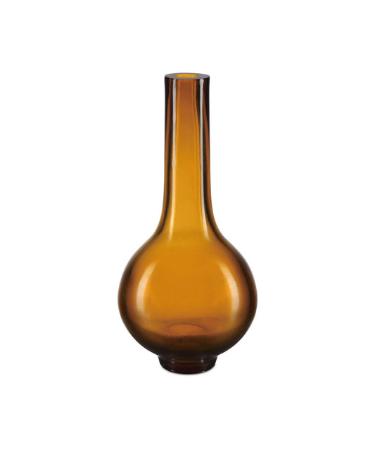 Amber & Gold Peking Long Neck Vase