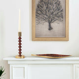 Sharma Crimson Gold Rounded Candlestick- Tall