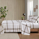 Cabin Cotton Flannel Sheet Set, Tan Plaid