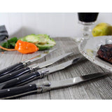French Home Laguiole Steak Knives, Set of 4, Black