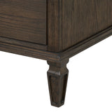 European Country Style Farmhouse 4-Drawer Dresser, Brown *