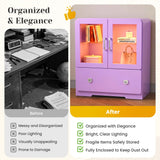 27'' Tall Display Cabinet with Acrylic Doors and Led Lights