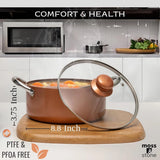 Moss & Stone 7-Piece Copper Nonstick Cookware Set