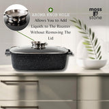 Moss & Stone 12-Inch Nonstick Oval Roaster Pot