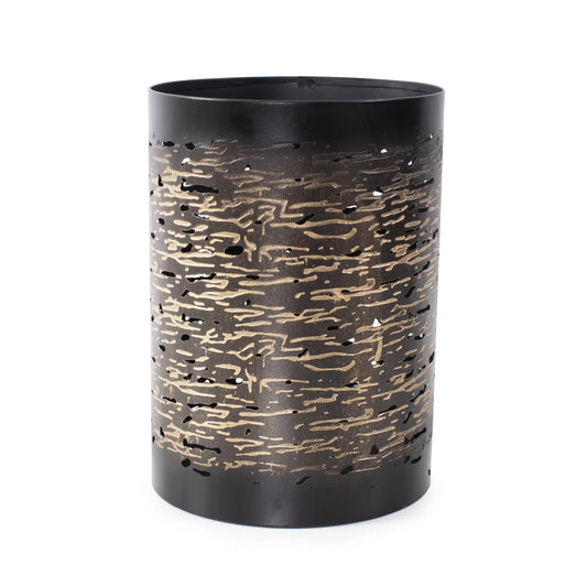Golden Thread Medium Cylindrical Medium Candle Holder