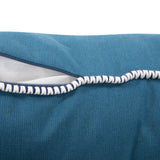 24 x 24 Outdoor Pillow with Dec Cord- Seascape Turquoise- Poly Insert