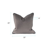 Qivuit Gray 20x20 Down Filled Pillow