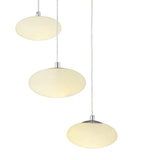 Spanish Alabaster Round Chandelier // Chrome