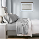 1000TC 4 Piece Deep Pocket Cotton Blend Sheet Set, Grey