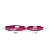 Saint Tropez Round Tray Set of 2 - Fuchsia