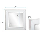 Square Devon Mirror in White