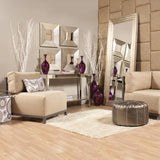 Mirrored Console Table with a Bottom Shelf