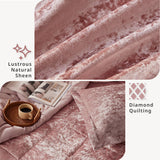 Crushed Velvet 4-Piece Comforter or Duvet Cover Set, Blush