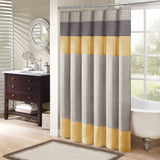 Faux Silk Dupioni Shower Curtain, Yellow