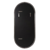 Steele Capsule Mirror in Brushed Silver