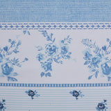 Dreamy Vintage Floral Striped Comforter Set, Blue