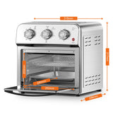 【USED】 Plum Chef Family Size Air Fryer Toaster Oven Combo,13QT,360° Hot Air Circulation for Healthy Oil-Free Cooking, Multifunctional Convection Contertop Oven, Adjustable Time & Temp Control, Stainless Steel